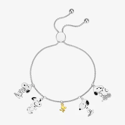 Disney Classics 10K Gold Over Brass Pure Silver Over Brass Peanuts Charm Bracelet