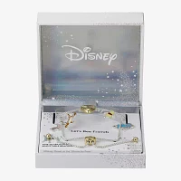 Disney Classics 10K Gold Over Brass Pure Silver Over Brass Heart Winnie The Pooh Charm Bracelet