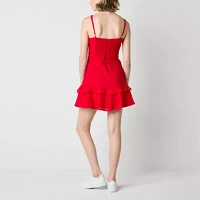 by&by Womens Sleeveless Fit + Flare Dress Juniors