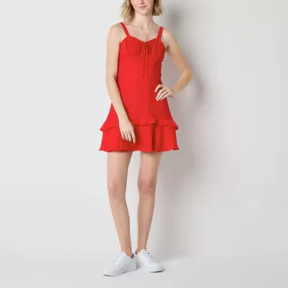 by&by Womens Sleeveless Fit + Flare Dress Juniors