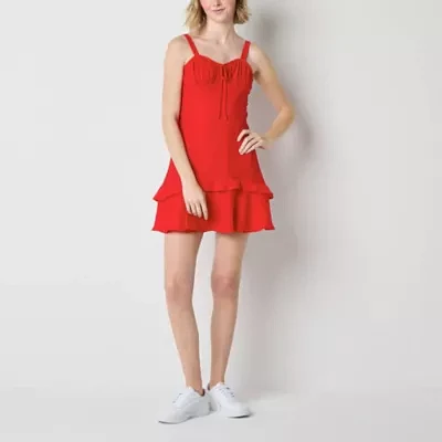 by&by Womens Sleeveless Fit + Flare Dress Juniors