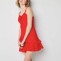by&by Womens Sleeveless Fit + Flare Dress Juniors