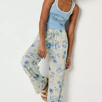 Arizona Linen Womens Low Rise Straight Drawstring Pants - Juniors