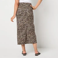 Liz Claiborne Womens Mid Rise Denim Skirt