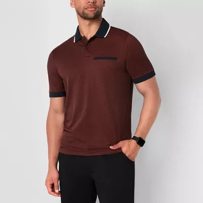 Stylus Printed Mens Regular Fit Short Sleeve Polo Shirt