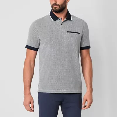 Stylus Printed Mens Regular Fit Short Sleeve Polo Shirt