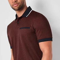 Stylus Printed Mens Regular Fit Short Sleeve Polo Shirt