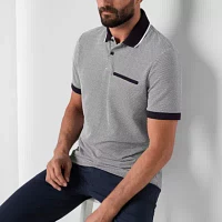 Stylus Printed Mens Regular Fit Short Sleeve Polo Shirt