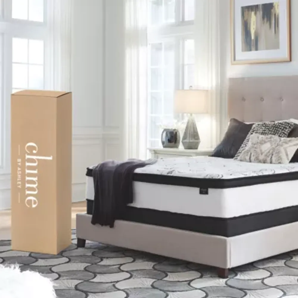 Signature Design by Ashley Chime 12" Plush Hybrid Mattress a Box