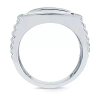 Mens 1 1/2 CT. T.W. Natural White Diamond 10K White Gold Fashion Ring