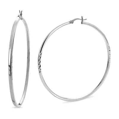 Sterling Silver 60mm Hoop Earrings