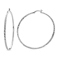 Sterling Silver 60mm Hoop Earrings