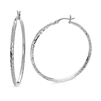 Sterling Silver 60mm Hoop Earrings