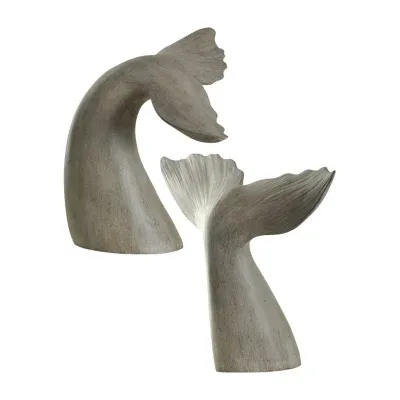 Stylecraft Gray Whale Tail Melville 2-pc. Book Ends