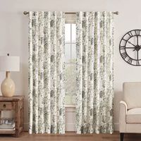 Waverly Kensington Bloom Light-Filtering Rod Pocket Back Tab Single Curtain Panel