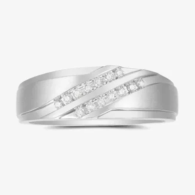 6MM 1/7 CT. T.W. Natural White Diamond 10K Gold Wedding Band