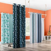 Sun Zero Jules Energy Saving 100% Blackout Rod Pocket Single Curtain Panel