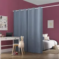 Sun Zero Miles Energy Saving 100% Blackout Grommet Top Single Curtain Panel