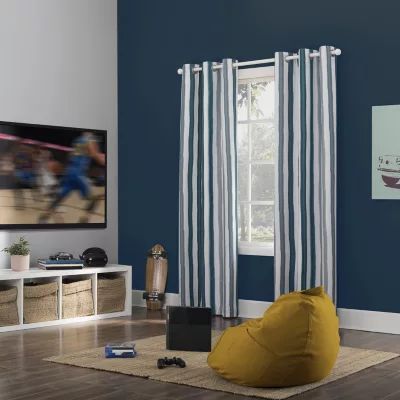 Sun Zero Pippa Energy Saving 100% Blackout Grommet Top Single Curtain Panel