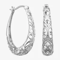 Sterling Silver 32.2mm Hoop Earrings