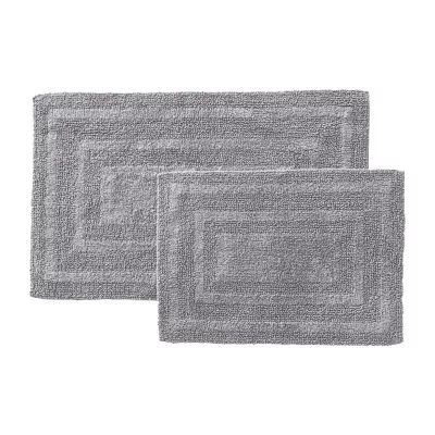 Truly Calm Antimicrobial Memory Foam Bath Rug, Set of 2 - White