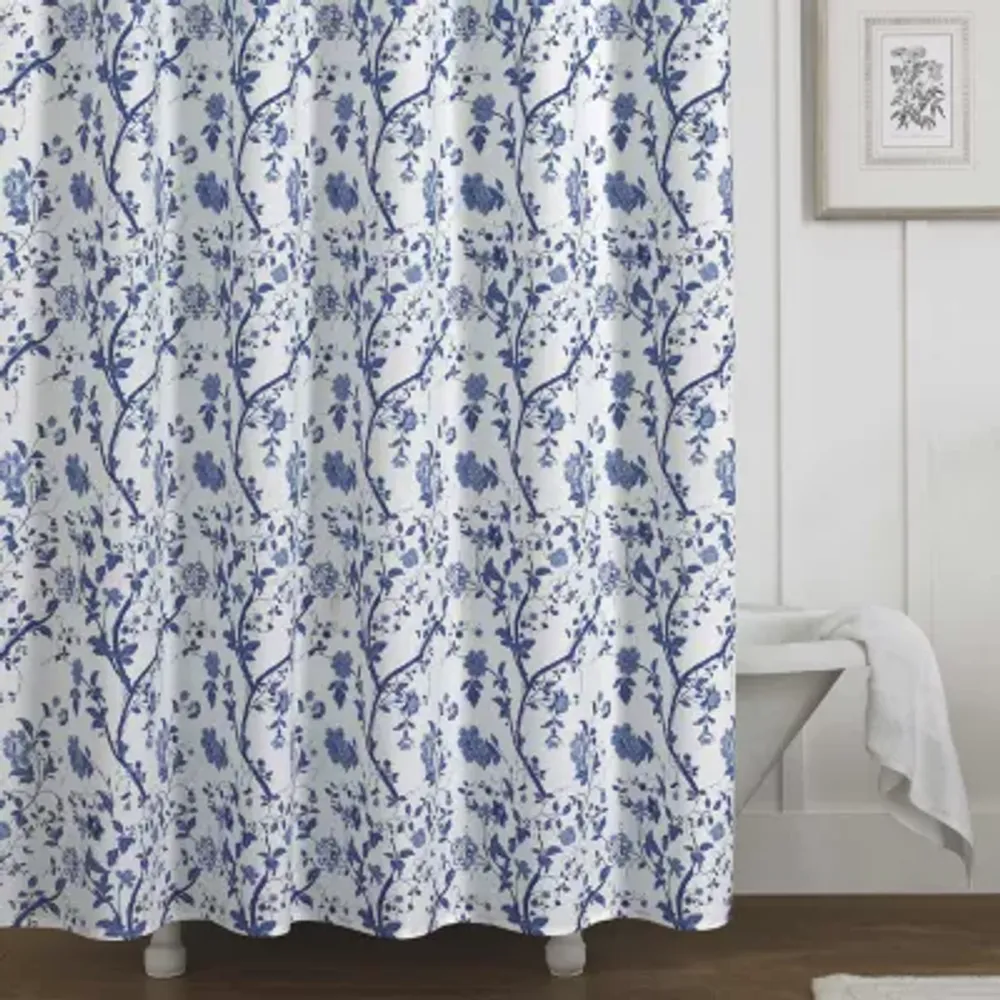 Laura Ashley Home - Shower Curtain, Stylish Cotton Bathroom Decor, Elegant  Floral Home Decor (Natalie Sage, 72 x 72)