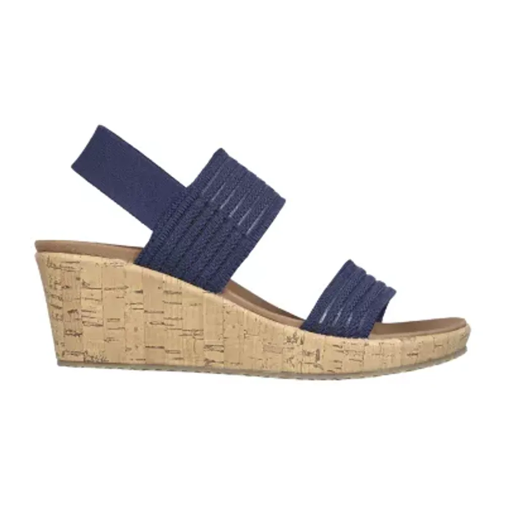 Skechers Womens Beverlee Sheer Luck Wedge Sandals