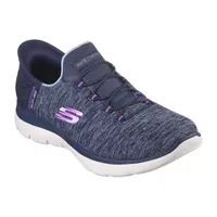 Skechers Womens Summits Dazzling Haze Hands Free Slip-Ins Slip-On Walking Shoes