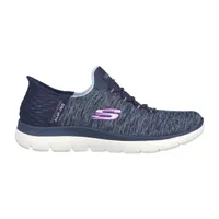 Skechers Womens Summits Dazzling Haze Hands Free Slip-Ins Slip-On Walking Shoes