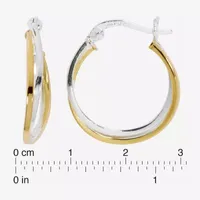 24K Gold Over Silver 18mm Hoop Earrings