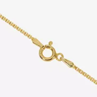 Made in Italy 24K Gold Over Silver Sterling Silver Inch Solid Box Chain Necklace