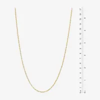 Made in Italy 24K Gold Over Silver Sterling Silver 18 Inch Solid Chain Necklace