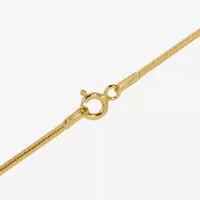 Made Italy 24K Gold Over Silver Sterling 30 Inch Solid Snake Chain Necklace