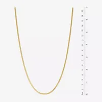 Made in Italy 24K Gold Over Silver Inch Solid Herringbone Chain Necklace