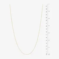 Made in Italy 24K Gold Over Silver Sterling Silver 24 Inch Solid Link Chain Necklace