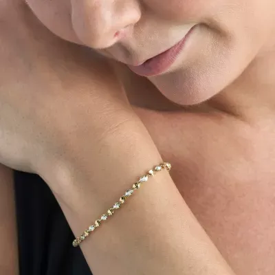 Made in Italy 24K Gold Over Silver Sterling Silver 7.5 Inch Solid Snake Link Bracelet