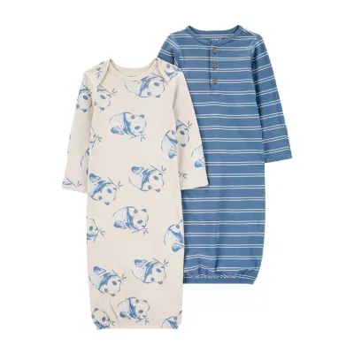 Carter's Baby Boys Crew Neck Long Sleeve 2-pc. Nightgown