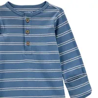 Carter's Baby Boys Crew Neck Long Sleeve 2-pc. Nightgown