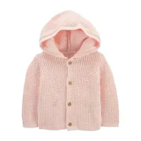 Carter's Baby Girls Hooded Long Sleeve Cardigan