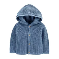 Carter's Baby Boys Hooded Long Sleeve Cardigan