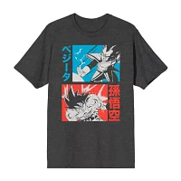 Big and Tall Mens Crew Neck Short Sleeve Regular Fit Anime Dragon Ball Z Graphic T-Shirt