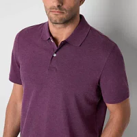 St. John's Bay Premium Stretch Mens Classic Fit Short Sleeve Polo Shirt