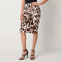 Bold Elements Womens Midi Pencil Skirt