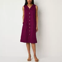 Liz Claiborne Womens Sleeveless A-Line Dress