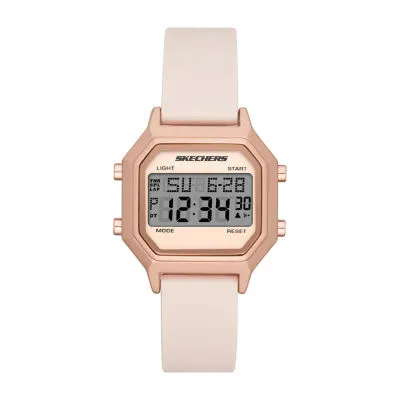 Skechers Faysmith Womens Chronograph Digital Pink Strap Watch Sr6195