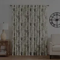 Waverly Kensington Bloom Light-Filtering Rod Pocket Back Tab Single Curtain Panel