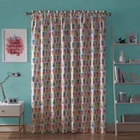 Waverly Fineapple Light-Filtering Rod Pocket Single Curtain Panel