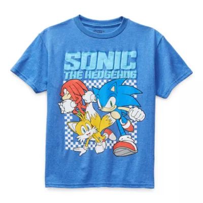 Freeze Little & Big Girls Crew Neck Sonic the Hedgehog Short Sleeve Graphic  T-Shirt