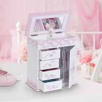 Mele and Co Cristina Ballet Slippers Musical White Jewelry Box