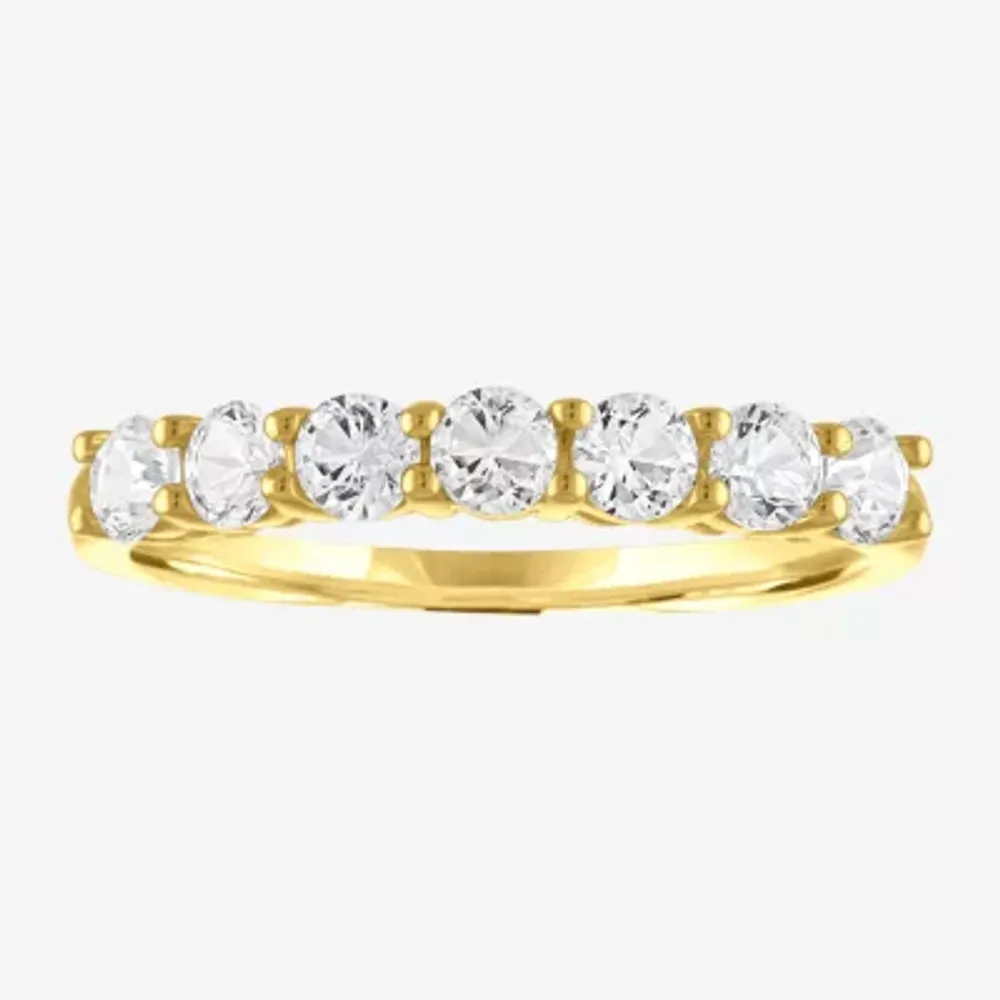 Lab Created White Sapphire 10K Gold Band
